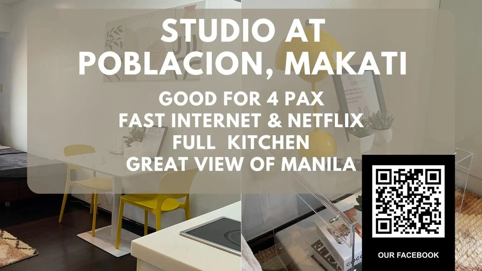 Studio At Makati Center With Fast Net, Netflix And 40In Tv Manila